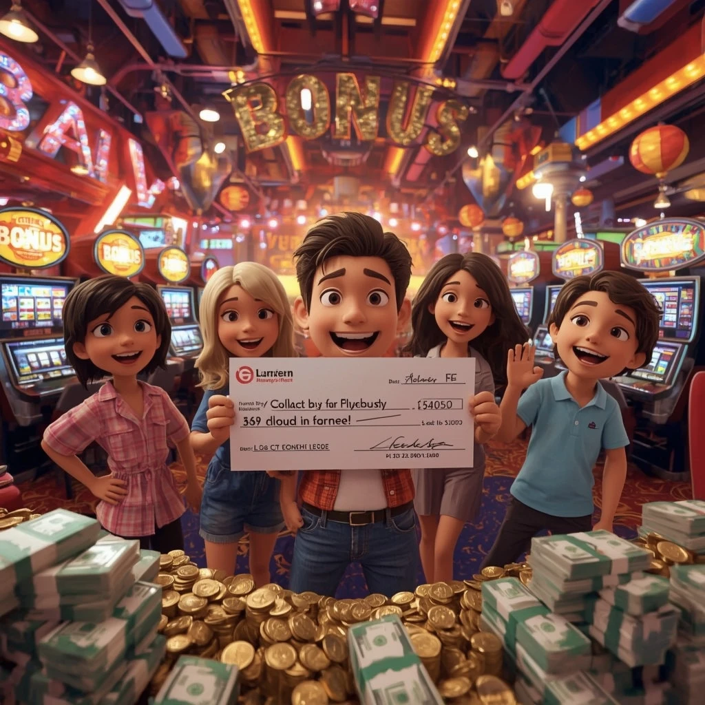 bonus nelle mani di un uomo al casinò WINTOPIA CASINO