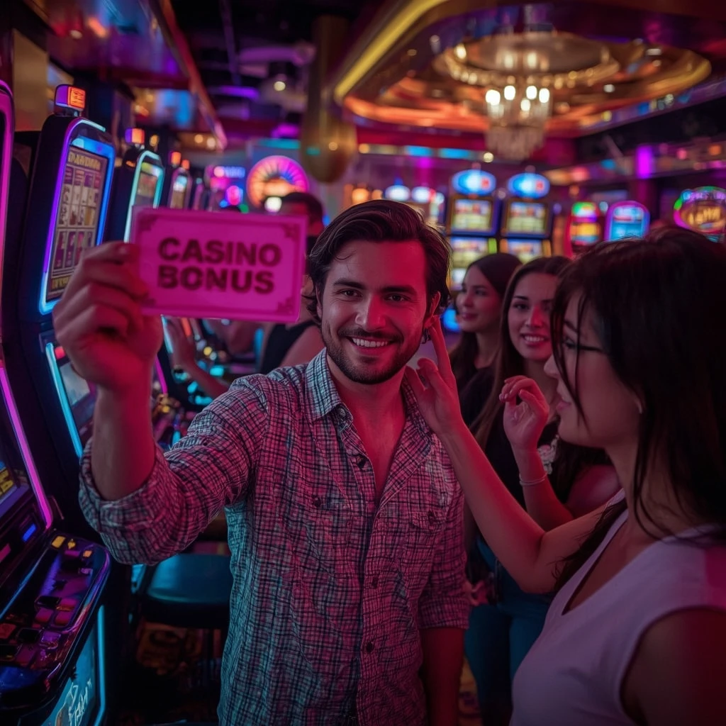 una persona con un bonus del casinò Wintopia Casino